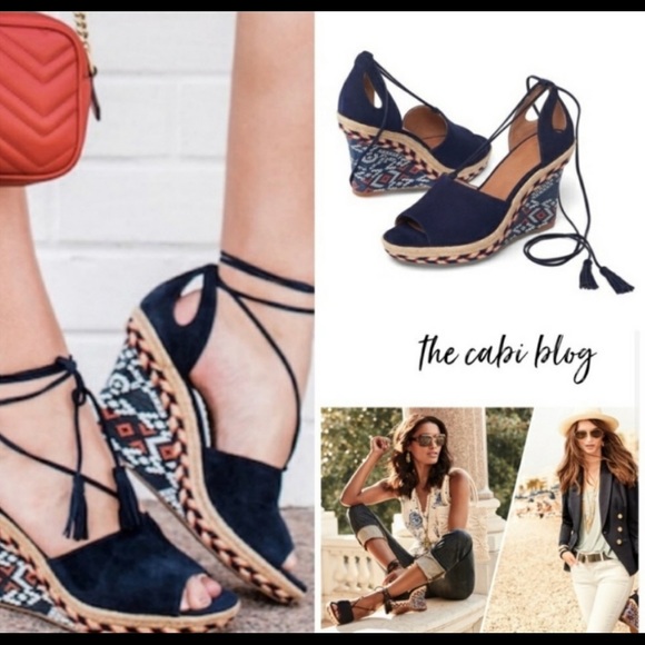 COPY - CAbi Isla Suede Wedge; Size 6 1/2 - Picture 3 of 4